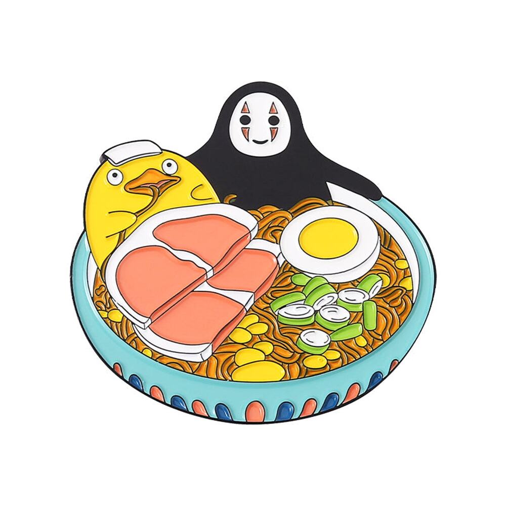 Spirited Away No face Eating Big Ramen Enamel Pins 86-1